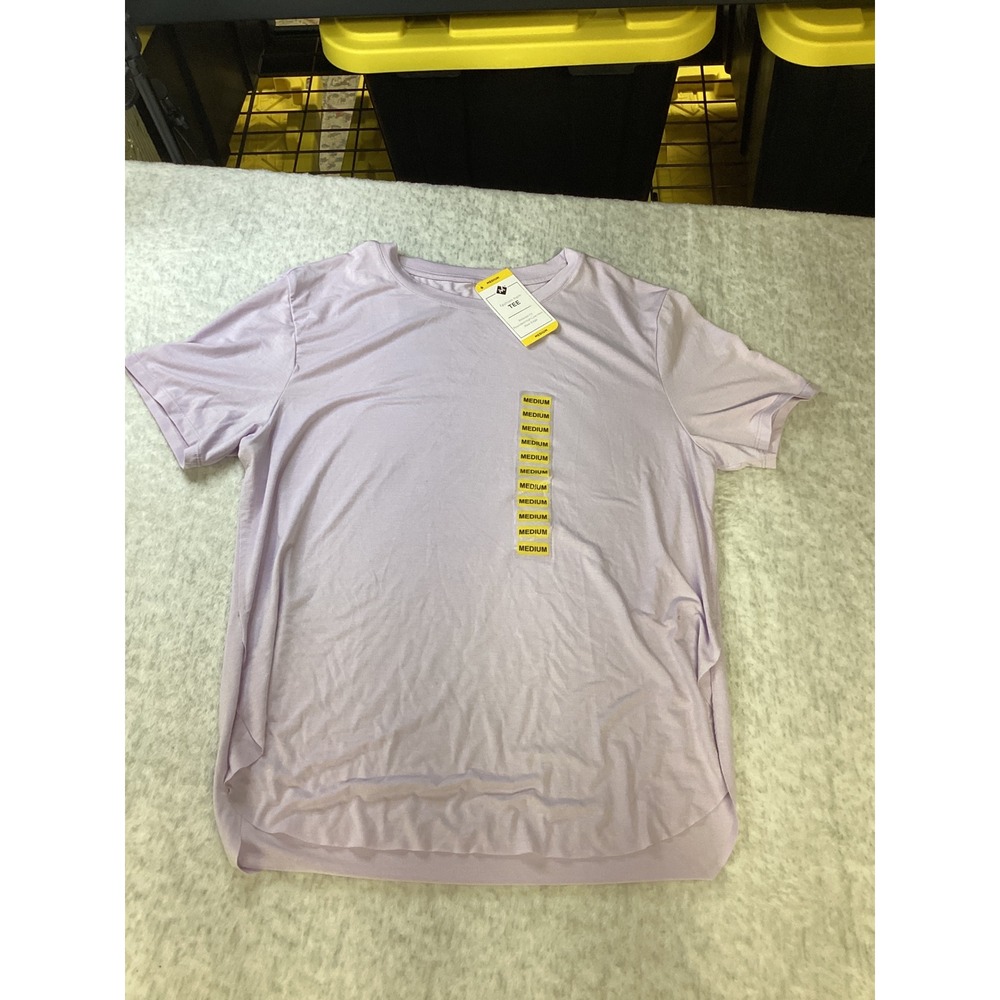 Member's Mark Womens Fashion Hem Tee Wisteria Purple Relaxed Fit Medium NEW